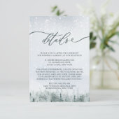 Carte D'accompagnement Modern Winter Forest Wedding Elegance (Debout devant)
