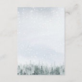 Carte D'accompagnement Modern Winter Forest Wedding Elegance (Dos)