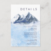 Carte D'accompagnement Modern Winter Mountain Pattern Wedding (Devant)