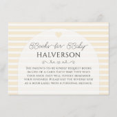 Carte D'accompagnement Modern Yellow Baby Shower Book Request (Devant)
