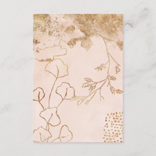 Carte D'accompagnement MODERNE ABSTRAIT Eucalyptus ONYX INFO (Dos)