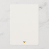 CARTE D'ACCOMPAGNEMENT MODERNE AQUA DUSKY BLUE GOLD AGATE DÉTAILS DU MARI (Dos)