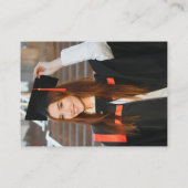 Carte D'accompagnement Moderne Black Graduate Photo College Fonds QR Code (Dos)