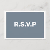 Carte D'accompagnement Moderne Bleu grand RSVP QR Code Mariage (Dos)