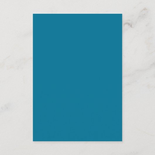 Carte D'accompagnement Moderne Bleu Simple Mariage (Dos)