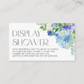 Carte D'accompagnement Moderne Blue Hydrangea Fleurs Affichage Douche (Devant)