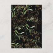 Carte D'accompagnement MODERNE Botanique Eucalyptus ONYX Détails INFO (Dos)