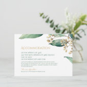 Carte D'accompagnement Moderne botanique verdure hébergement rustique (Debout devant)