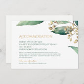 Carte D'accompagnement Moderne botanique verdure hébergement rustique (Devant / Derrière)