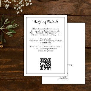 Carte D'accompagnement Moderne Callighraphy Script Détails Mariage