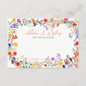 Carte D'accompagnement Moderne chic boho fleurs sauvages conseils de grad (Devant)