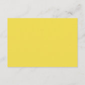 Carte D'accompagnement Moderne Chic Elegant Bleu Jaune Mariage RSVP (Dos)