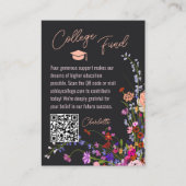 Carte D'accompagnement Moderne chic fleurs sauvages script de la graduati (Devant)