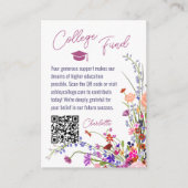 Carte D'accompagnement Moderne chic fleurs sauvages script de la graduati (Devant)