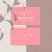 Carte D'accompagnement Moderne Chic Typographie De Script Rose Pastel Mar