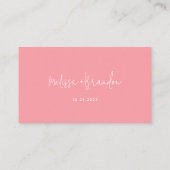 Carte D'accompagnement Moderne Chic Typographie De Script Rose Pastel Mar (Dos)