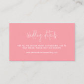 Carte D'accompagnement Moderne Chic Typographie De Script Rose Pastel Mar (Devant)