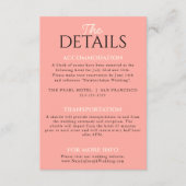 Carte D'accompagnement Moderne coloré Retro Funky Unique Détails Mariage (Devant)