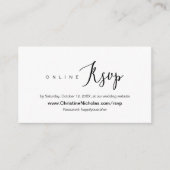 Carte D'accompagnement Moderne, douce, Mariage en ligne RSVP site, (Devant)