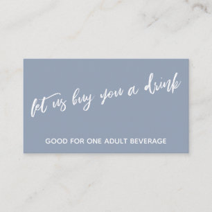 Carte D'accompagnement Moderne Dusty Blue Laissez-nous vous acheter un ve