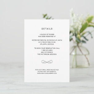 Carte D'accompagnement Moderne Elegant Classic Minimaliste
