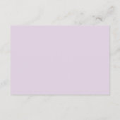 Carte D'accompagnement Moderne Elegant Lilac Minimaliste (Dos)