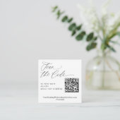 Carte D'accompagnement Moderne Elegant QR Code site Mariage (Debout devant)