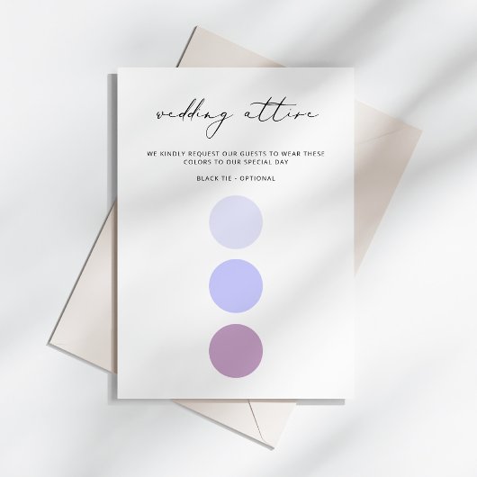 Carte D'accompagnement Moderne Élégante calligraphie Mariage Couleur d'en