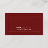 Carte D'accompagnement Moderne et élégant, n'importe quelle couleur, modi (Dos)