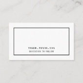 Carte D'accompagnement Moderne et élégant, n'importe quelle couleur, modi (Dos)