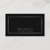 Carte D'accompagnement Moderne et élégant, noir et argent Modifier la dat (Dos)