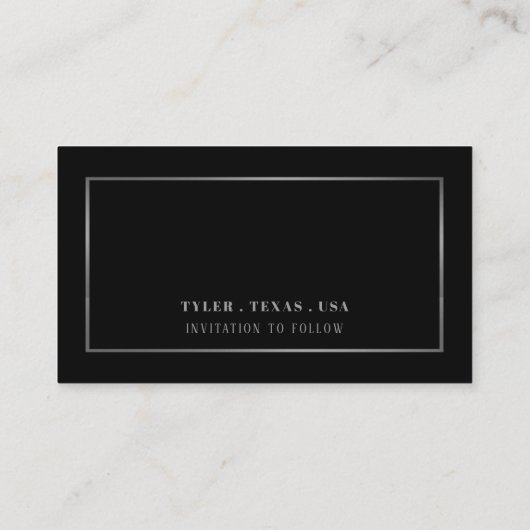 Carte D'accompagnement Moderne et élégant, noir et argent Modifier la dat (Dos)