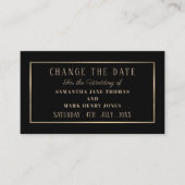 Carte D'accompagnement Moderne et élégant, noir et or, modifier la date (Devant)