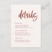 Carte D'accompagnement Moderne et élégante décoration de mariages roses (Devant)