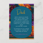 Carte D'accompagnement Moderne fleurs mexicaines détails mariages (Devant)