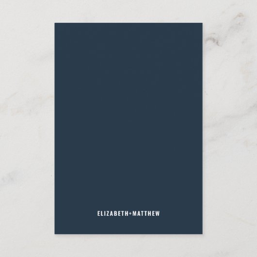 Carte D'accompagnement Moderne + Hébergement Mariage minimaliste (Dos)