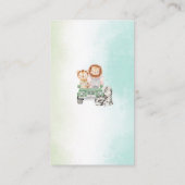 Carte D'accompagnement Moderne Jungle Animaux Végétation Safari aquarelle (Dos)