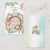 Carte D'accompagnement Moderne Jungle Animaux Végétation Safari aquarelle (Devant / Derrière)