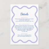 Carte D'accompagnement Moderne Lavande Bleue Vague Saint-Jacques Détails (Devant)