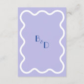 Carte D'accompagnement Moderne Lavande Bleue Vague Saint-Jacques Détails (Dos)