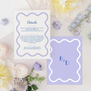 Carte D'accompagnement Moderne Lavande Bleue Vague Saint-Jacques Détails