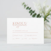 Carte D'accompagnement Moderne, minimal, blanc, QR Code Mariage RSVP (Debout devant)