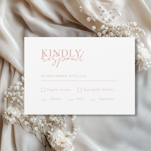 Carte D'accompagnement Moderne, minimal, blanc, QR Code Mariage RSVP