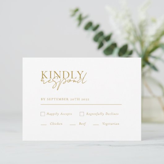 Carte D'accompagnement Moderne, minimal, blanc, QR Code Mariage RSVP (Debout devant)