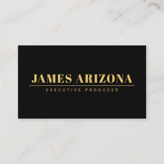 Carte D'accompagnement Moderne minimaliste Black Gold Professional tendan (Devant)