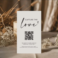 Moderne minimaliste Capture Le code QR d'amour