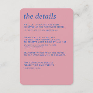 Carte D'accompagnement Moderne minimaliste Détails Mariage simple et élég