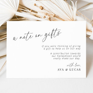 Carte D'accompagnement Moderne Minimaliste Une Note Sur Les Cadeaux Lune 