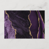 Carte D'accompagnement Moderne Purple Gold Agate Ardoise Détails du Maria (Dos)
