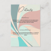 Carte D'accompagnement Moderne Retro Super Pêche Turquoise & Aqua Détails (Devant)